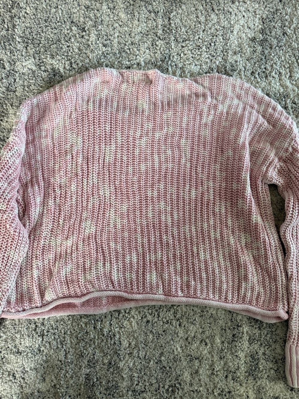 PINK Victoria's Secret Pink & Cream Marled Scoop-Neck Sweater - Picture 3 of 3